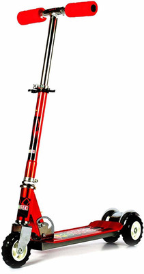 

crazy toys Big Sized 3 Wheel Height Adjustable Scooter For Kids (Bright Red)(Red)
