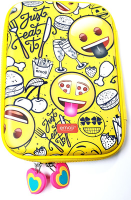 

ShopNGift Emoji Large Capacity Hardtop Stationery Case Art EVA Pencil Box(Set of 1, Yellow)