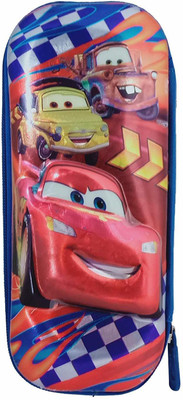 

Saamarth Impex 3D pencil box pouch Cars Art Plastic Pencil Box(Set of 1, Red)