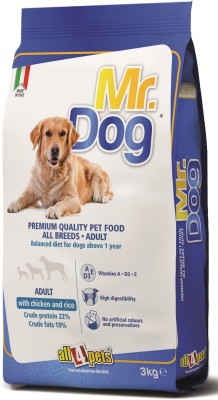 All4pets Mr Dog All Breeds Adult with Chicken & Rice 3kg Chicken 3 kg Dry Adult Dog Food