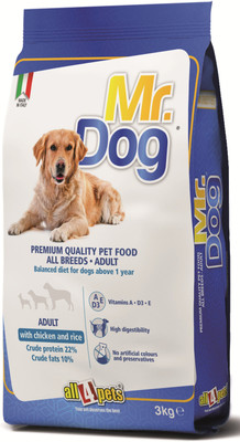 

all4pets Mr Dog All Breeds Adult with Chicken & Rice 3kg Chicken 3 kg Dry Dog Food