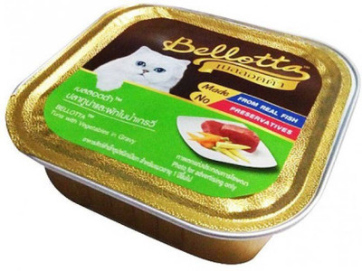 

Bellotta Bellotta Tuna With Vegetables In Gravy Made From Real Fish NO Preservatives Cat Food (Pack Of 4) Tuna 80 g Wet Cat Food for Protein , Fat , calcium , Nutrition , high energy (Pack of 4) Fish, Vegetable 80 g Wet Cat Food(Pack of 4)
