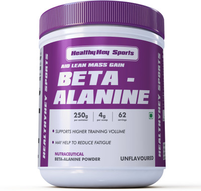 

HealthyHey Nutrition Sports Beta-Alanine Powder for Endurance EAA (Essential Amino Acids)(250 g, Unflavored)