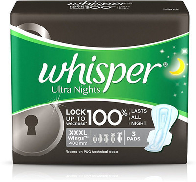 Whisper Ultra Nights XXXL 3 Sanitary Pad Sanitary Pad