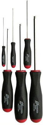BONDHUS 16686 Set 6 BriteGuard Plated Ball End Screwdrivers 1.5-5mm Combination Screwdriver Set(Pack of 6)