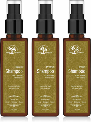 

Herb Essential Protien Shampoo with Amalaki, Brahmi, Lavender Oil & Geranium Oil, 100 ml (3 Bottles)(300 ml)