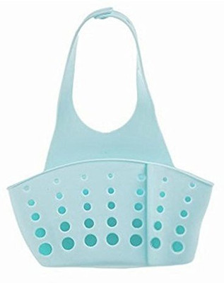 

ATOOZED Kitchen Portable Hanging Drain Bag Basket Bath Storage Soap Case Bag, Basket (Light Blue Color)(Light Blue Color)