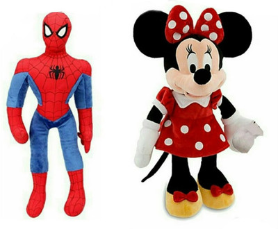 

soniya Enterprises spider man-32cm and Minnie mouse - 50 cm(Multicolor)