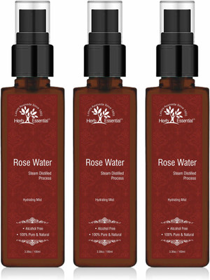 

Herb Essential Pure Rose Water, 100 ml (3 Bottles)(300 ml)
