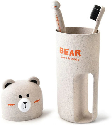 

Max Home Grey Free Standing/ Travel Portable Toothbrush Box/Toothpaste Holder Organizer/ Toothbrush Case