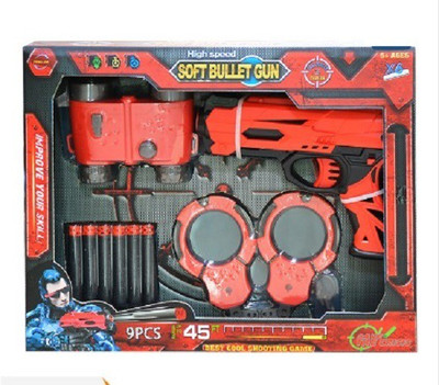 

Sanyal High Speed Soft Bullet Gun Toy with 6 Foam Soft Bullets, Handcuffs And Binocular (Multicolored)(Multicolor)