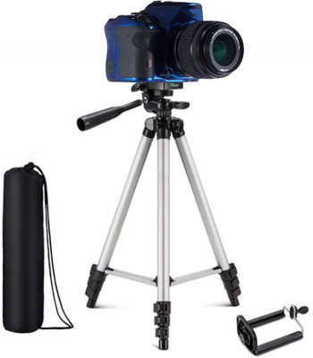 

BUY SURETY Portable & Foldable Camera - Mobile Tripod With Mobile Clip Holder Bracket , Fully Flexible Mount Cum Tripod , Standwith Three-dimensional Head & Quick Release Plate Tripod(Silver & Black, Supports Up to 1500)