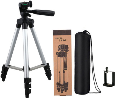 

BUY SURETY New Arrival 36-100 cm Universal Adjustable Tripod Stand Mount Holder Clip Set For Cell Phone Camera Tripod(Silver & Black, Supports Up to 1500)