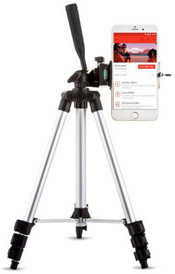 

BUY SURETY Professional Tripod-3110 Portable Adjustable Aluminum Lightweight Camera Stand With Three-Dimensional Head & Quick Release Plate For Video Cameras and mobile, professional photographer or videographer Tripod(Silver & Black, Supports Up to 1500)