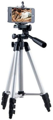 

Blue Birds 3110 Portable & Foldable Adjustable Tripod Tripod, Monopod(Silver & Black, Supports Up to 1000 g)