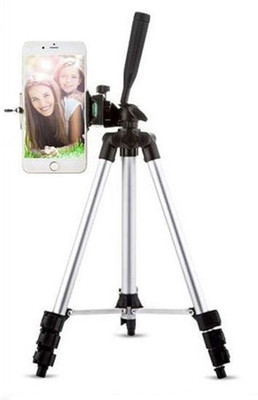

casadomani Tripod-3110 Adjustable Aluminum Lightweight Camera Stand With Three-Dimensional Head & Quick Release Plate For Video Cameras and mobile Stand Tripod(Silver & Black, Supports Up to 1500 g)