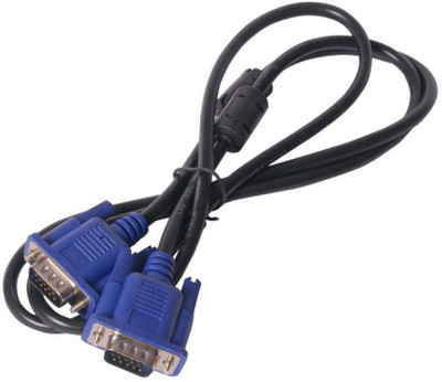

TechY TV-out Cable 1.5 Mtr Full copper VGA CABLE(Black, For Computer)