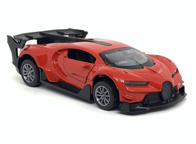 

Jack Royal 1:32 Scale Bugatti Metal Pull Back Toy car(Red)