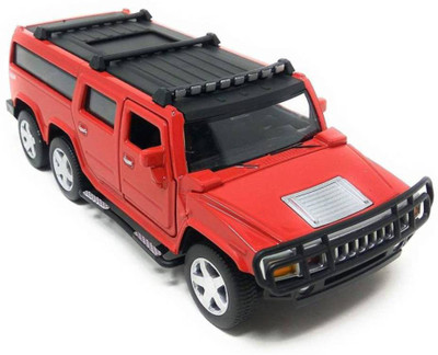 

NGEL Hummer Model Pull Back Action Die Cast Metal Car with Music and Lights(Red And Black)