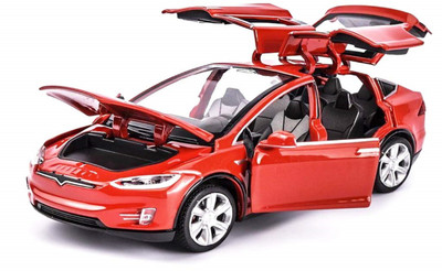 

KTRS 1:32 Die Cast Metal Body X 90D SUV Pull Back Car Toy with Light and Sound Effects(Red)