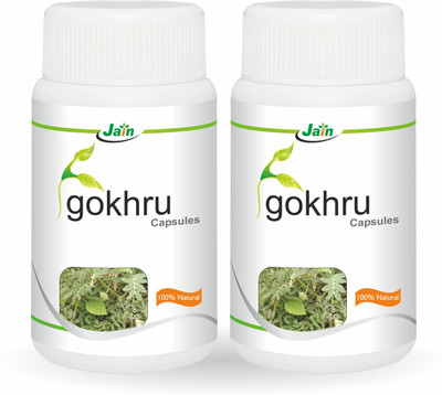 

Jain Gokhru Capsules - 60 Count (Pack of 2)(120 No)