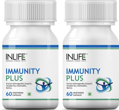

Inlife Immunity Plus Supplement -60 Vegetarian Capsules (2 Pack)(120 No)