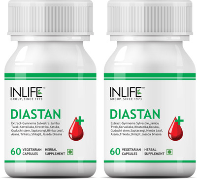 Inlife Diastan Diabetes Care Ayurvedic Supplements - 60 Vegetarian Capsules (2 Pack)(120 mg)