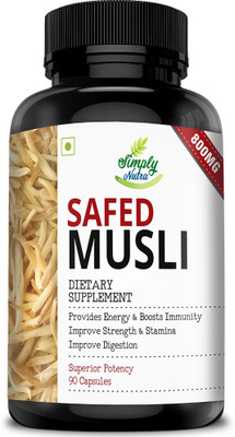 Simply Nutra Simply Nutra Safed Musli Extract 800mg - 90 Capsules(90 No)