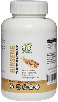 

Ae Naturals Pure Ginseng Capsules For Energy And Stress Relief 90 Veg Caps(90 No)