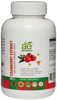 

Ae Naturals Cranberry Extract Capsules For Healthy Urinary Tract 90 Caps(90 No)