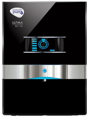 

Pureit ULTIMA RO+UV PURITY INDICATOR Digital Display Panel 10 L RO + UV Water Purifier(Black)