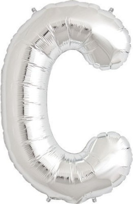 

TRISHRA Solid C Balloon(Silver, Pack of 1)