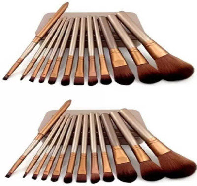 

BBMENOW Brushes Kit for Salon and Home Users, Very Soft and Silky for Skin, 12 Piece Set with Storage Box (Pack of 2)(Pack of 12)