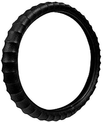 SPEEDZZ Steering Cover For Audi Q7(Black, Leatherite)