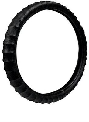 SPEEDZZ Steering Cover For Nissan Micra(Black, Leatherite)