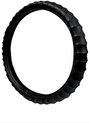 SPEEDZZ Steering Cover For Hyundai Tucson(Black, Leatherite)