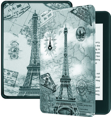 Robustrion Flip Cover for All New Kindle Paperwhite 10th Generation (Eiffel)(Multicolor, Green)