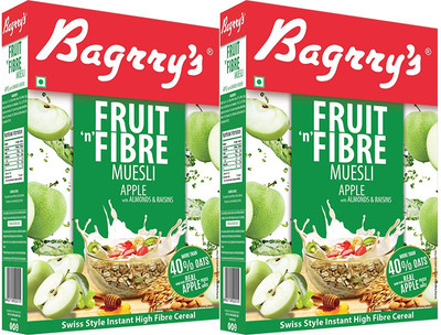 

Bagrry's Fruit N Fibre Apple Muesli Box Pack Of 2(1000 g, Box, Pack of 2)