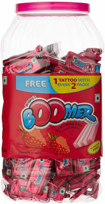

Wrigley Boomer 230 Pieces with Free Boomer, 10 Pieces Strawberry flavor Chewing Gum(0.792 g)