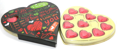 Rich'U Chocolates I Love You Heart Gift Box - 11 Pcs Bars(110 g)