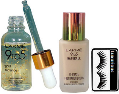 

LUXURIOUS Eyelashes & Gold Radiance Face Serum & Naturale BI-PHASE Foundation(Set of 3)