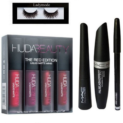 Ladymode Eyelash And Beauty Red Edition And MAC 3 in 1(Set of 3)