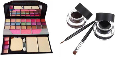 

Ladymode EyeLiner Black Brown and Makeup Kit(Set of 3)