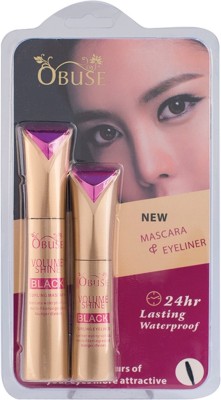 

Obuse Mascara and Eyeliner 24 hours Long lasting waterproof combo(Set of 1)