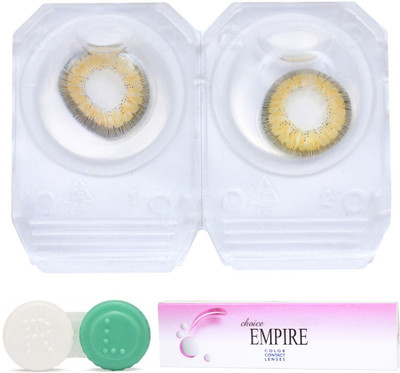 

Choice Empire Hazel Colored Contact Lens 1 Pair with 1 case (0 Power) Monthly Contact Lens(0, Hazel, Pack of 2)