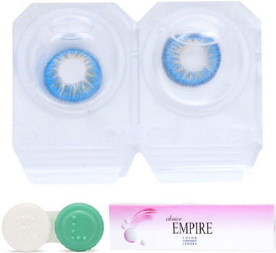 

Choice Empire Ocean Blue Colored Contact Lens 1 Pair with 1 case (0 Power) Monthly Contact Lens(0, Ocean Blue, Pack of 2)
