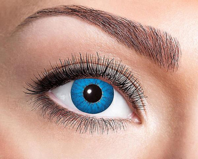 Shape n Style Coloured Sky Blue Quaterly Contact Lens(0.00, Blue, Pack of 1)