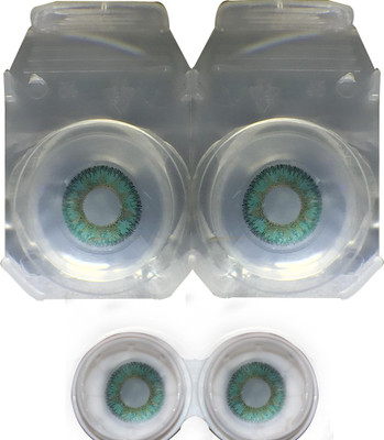 

Gold look Turquoise Color Lens Monthly Contact Lens(0.0, Turquoise, Pack of 2)