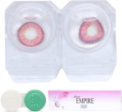 

Choice Empire Red Colored Contact Lens 1 Pair with 1 case (0 Power) Monthly Contact Lens(0, Red, Pack of 2)