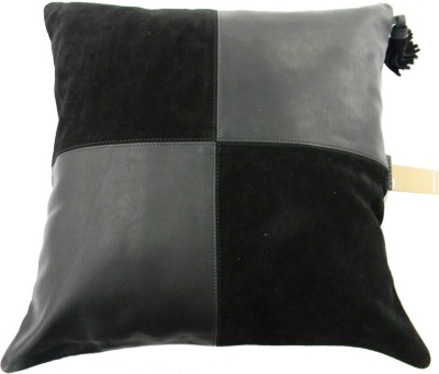 MANDAVA Leather, Suede Cushions & Pillows Cover(17.5 cm*17.5 cm, Black)